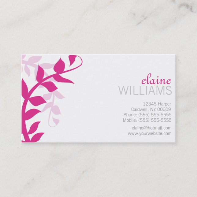 Cartes d'appel Floral Design (Devant)