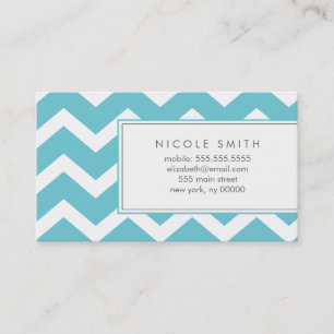 Cartes d'appel Motif Aqua Zig Zag Chevron