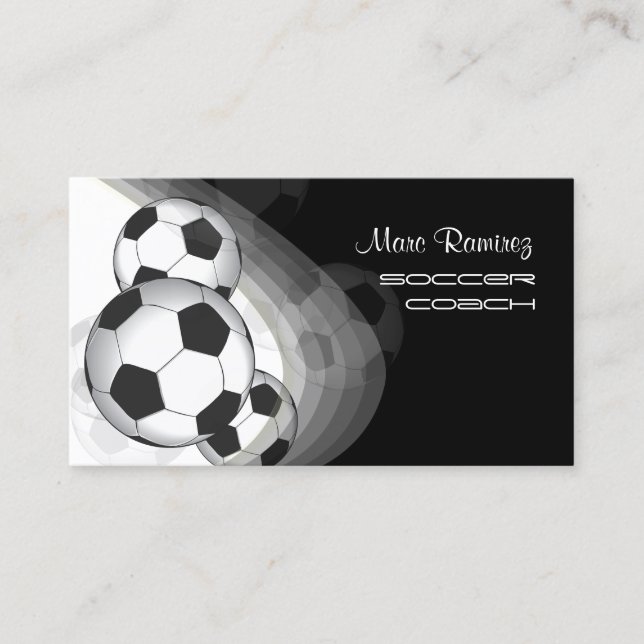 Cartes d'appel pour l'entraîneur de football/les m (Devant)