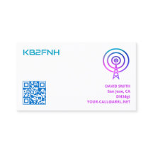 Cartes d'appel radio amateur avec code QR personna