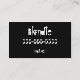 Cartes d'appel Solide Black Goth