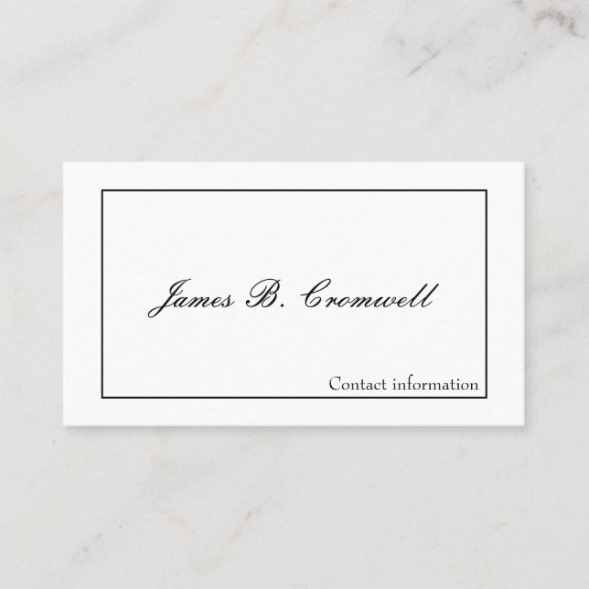 Cartes d'appel victoriennes de Gentleman (Devant)