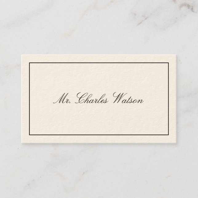 Cartes d'appel victoriennes de Gentleman (Devant)