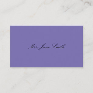 Cartes d'appel victoriennes simples violet
