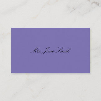 Cartes d'appel victoriennes simples violet