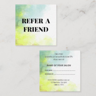 Cartes d'aquarelle de référence à un ami