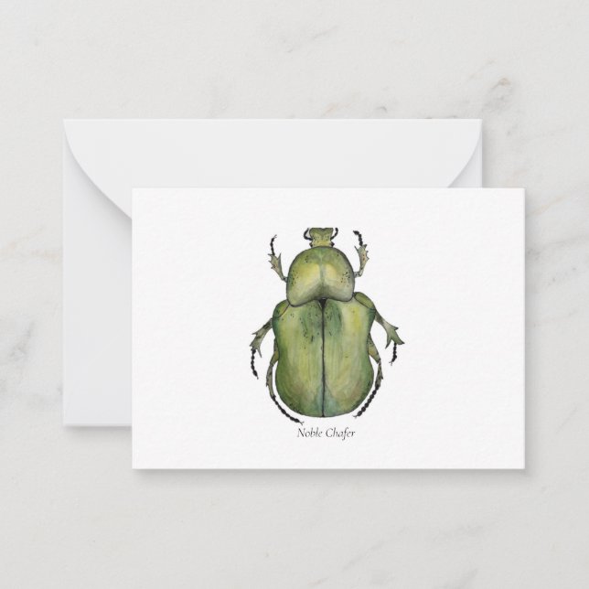 Cartes d'aquarelle du scarabée (Devant)