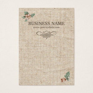 Cartes d'Arrière - plan Rustique Floral Burlap