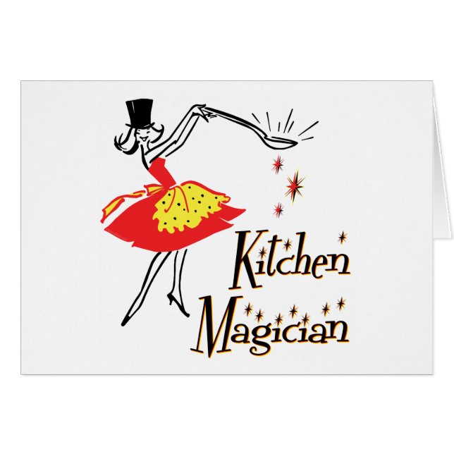 Cartes d'art de la Cuisine rétro (Devant horizontal)
