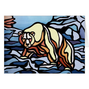 Cartes d'art de l'ours Noir Tribal Bear Cartes d'a
