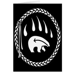 Cartes d'art de l'ours Noir Tribal Bear Cartes d'a