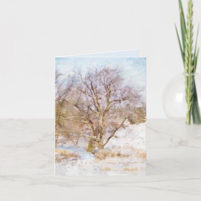 Cartes d'art paysager des arbres d'hiver (Devant)