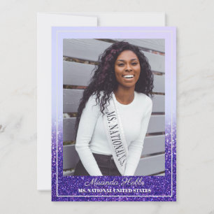 Cartes d'autographe de la Glitz Purple Haze Pagean