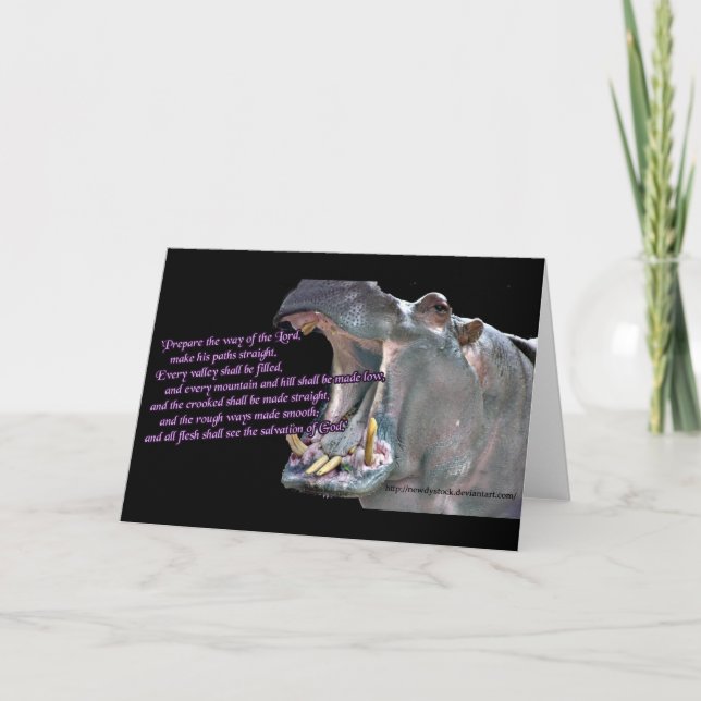 Cartes d'avènement d'hippopotame (Devant)