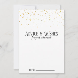Cartes d'avis de retraite Gold Confetti