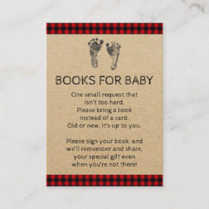 Cartes de Baby Shower Bûcheron Apporte un Livre