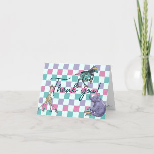 Cartes de baby shower de patinage de Merci