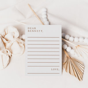 Cartes de Baby shower minimalistes de la capacité 