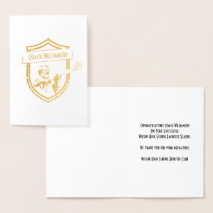 Cartes de banquet de Merci de crosse ou de command