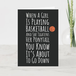 Cartes de basketball drôles pour adolescentes et f