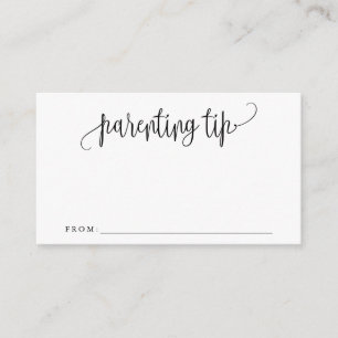 Cartes de bavette pour parents, Cartes de conseil