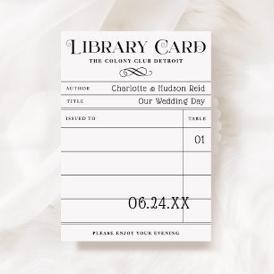 Cartes de bibliothèque vintage utilisées comme car