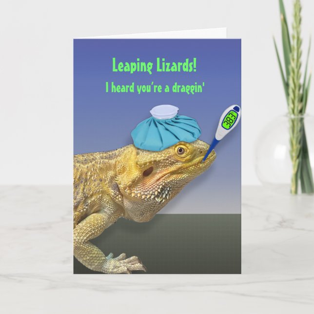 Cartes de bien-être Lizard Dragon (Devant)