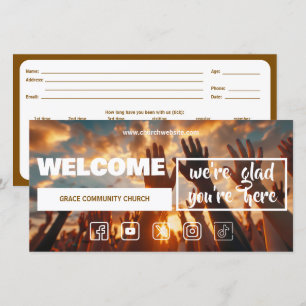Cartes de bienvenue de l'église Golden Horizon