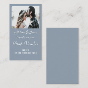 Cartes de Billets de Boisson de Mariage Photo Simp