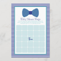 Cartes de Bingo Baby shower Cravate