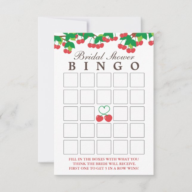 Cartes de Bingo de Fête de l'mariée simple Sweet C (Devant)