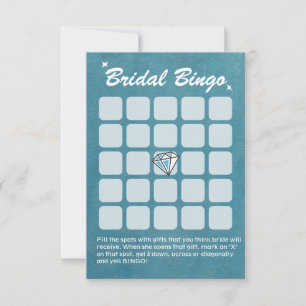 Cartes de Bingo de Fiançailles Grande Teal Diamant