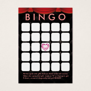 Cartes de Bingo de luxe Diamond Heart Fête des mar