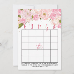Cartes de Bingo Florales pour Enterrement de Vie d
