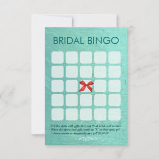 Cartes de Bingo Mariage Vert Menthe Élégantes 5x5