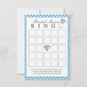 Cartes de Bingo pour Baby Shower à Rayures Chevron