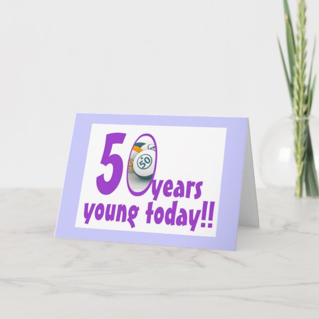 Cartes de bingo-test - cinquantième anniversaire (Devant)