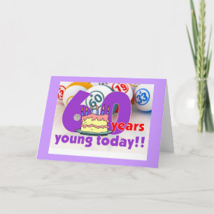 Cartes de bingo-test - soixantième anniversaire