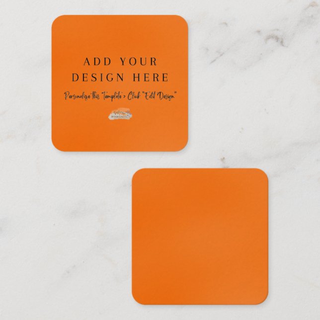 Cartes de boîtier arrondies 2,5 pouces x 2,5 pouce (Devant / Derrière)