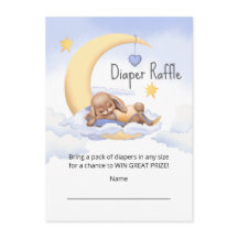 Cartes de boîtier Baby shower Déchets Raffle.