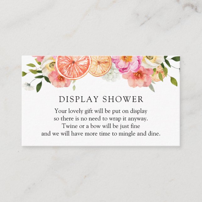 Cartes de boîtier de douche à agrumes rose (Devant)