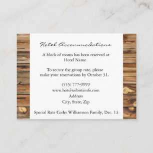 Cartes De Boîtier Du Rustic Wood Hotel