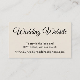 Cartes de boîtier du site Web Mariage à la crème s