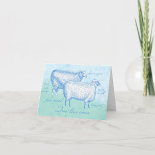 Cartes de boîtier en mouton pour vos cadeaux à la 