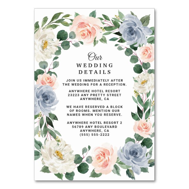 Cartes de boîtier Mariage à broche bleu foncé (Par défaut)