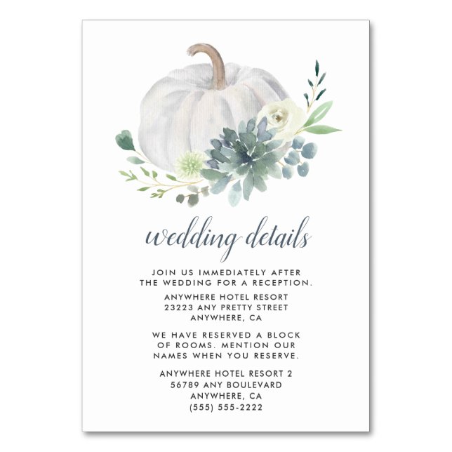 Cartes de boîtier Mariage Citrouille blanc (Par défaut)