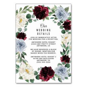 Cartes de boîtier Mariage de automne bleu Dusty