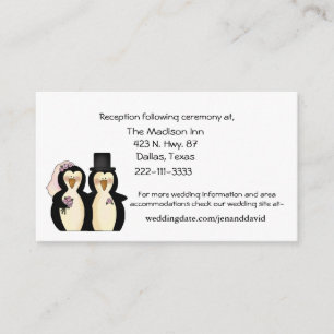 Cartes de boîtier Mariage de pingouins