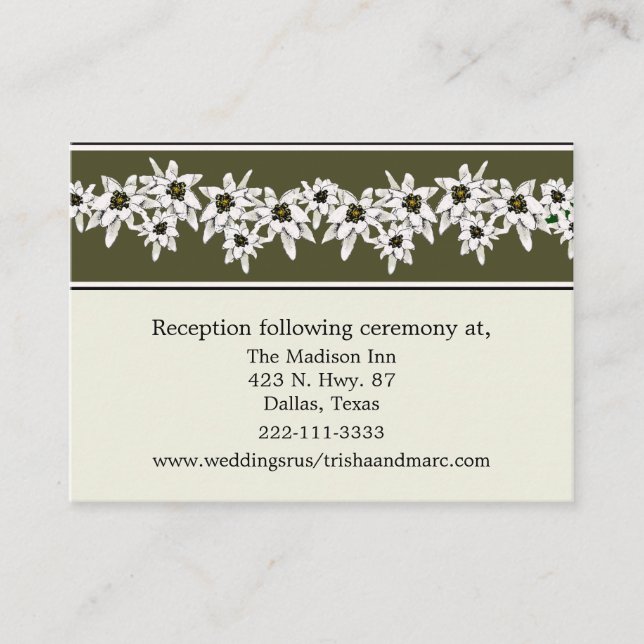 Cartes de boîtier Mariage Edelweiss (Devant)