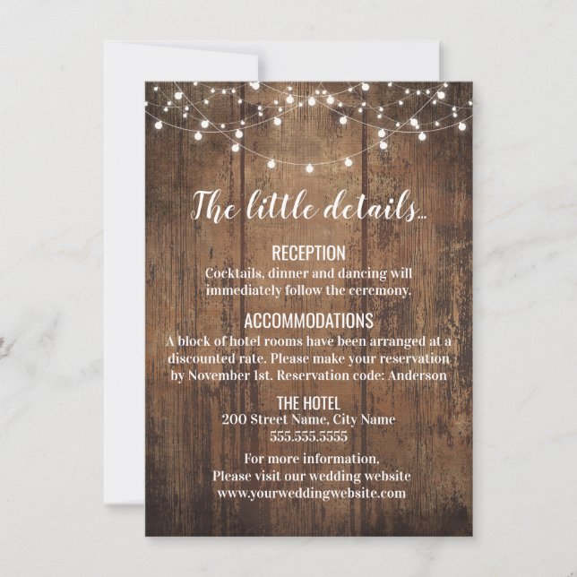 Cartes de boîtier Mariage rustique (Devant)
